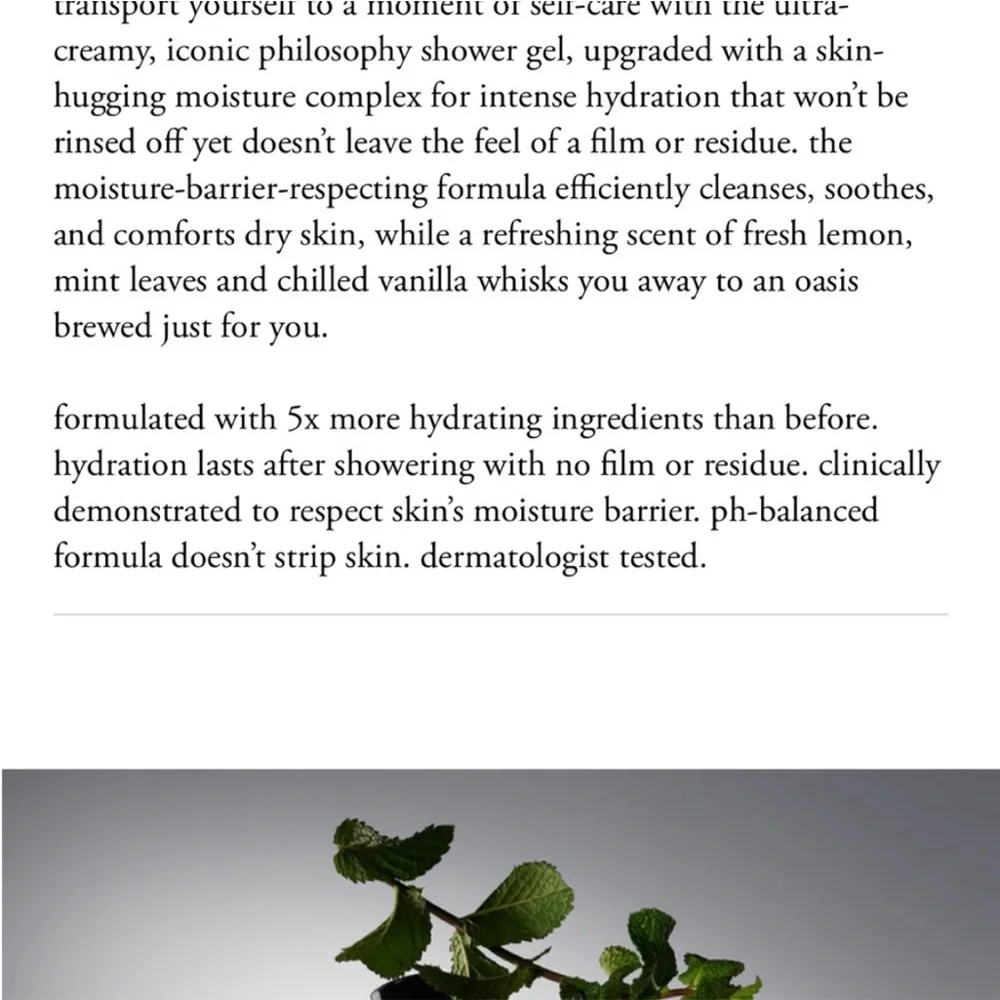Philosophy Iced Mint Lemonade Shower Gel Bubble Bath